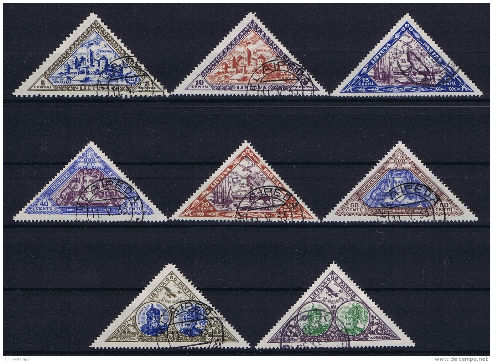 Lietuva: Michel  Nr 348A - 355A Obl./Gestempelt/used - Lettland