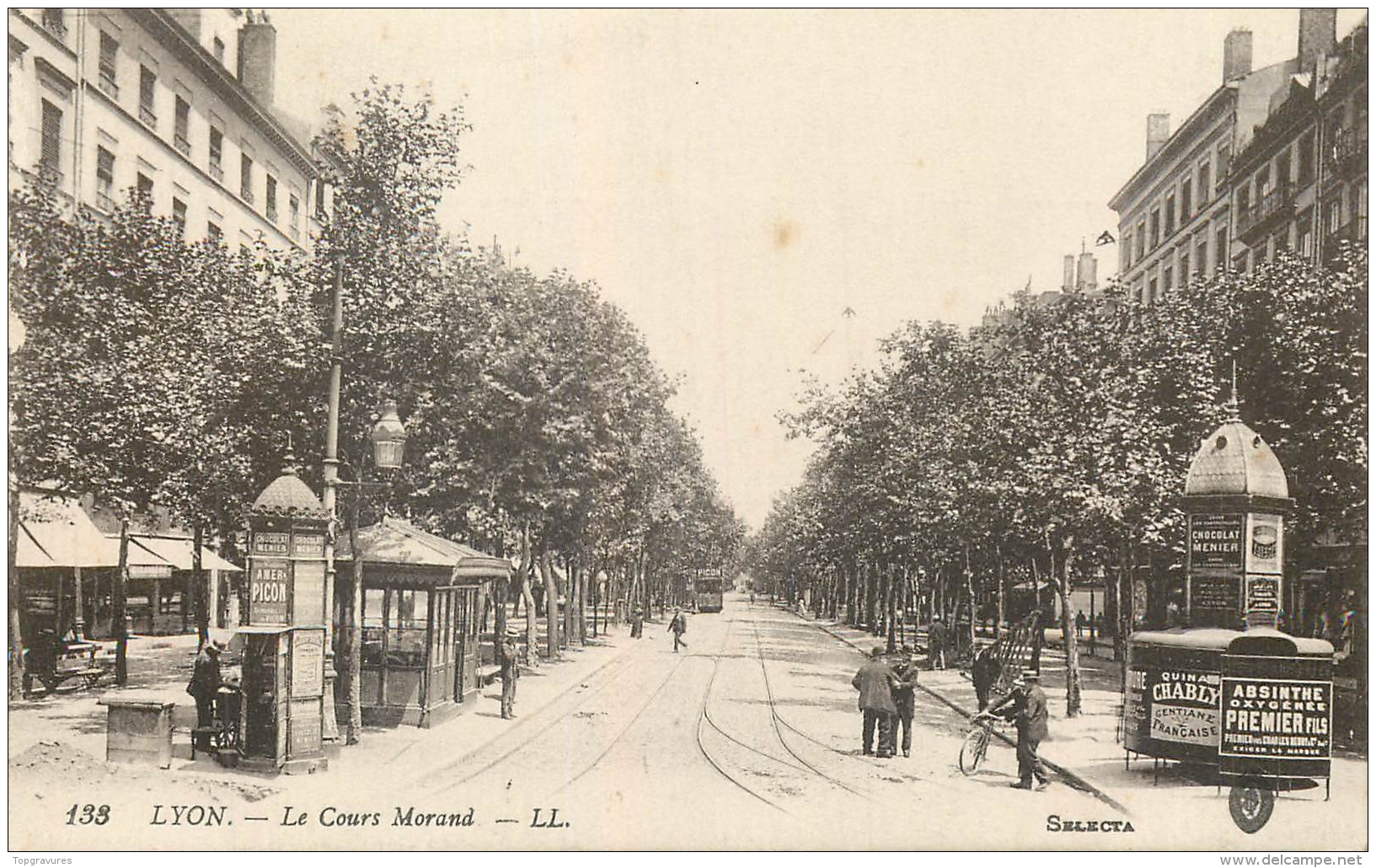 69 LYON COURS MORAND ANIME - VELO COLONNE MORRIS - Autres & Non Classés