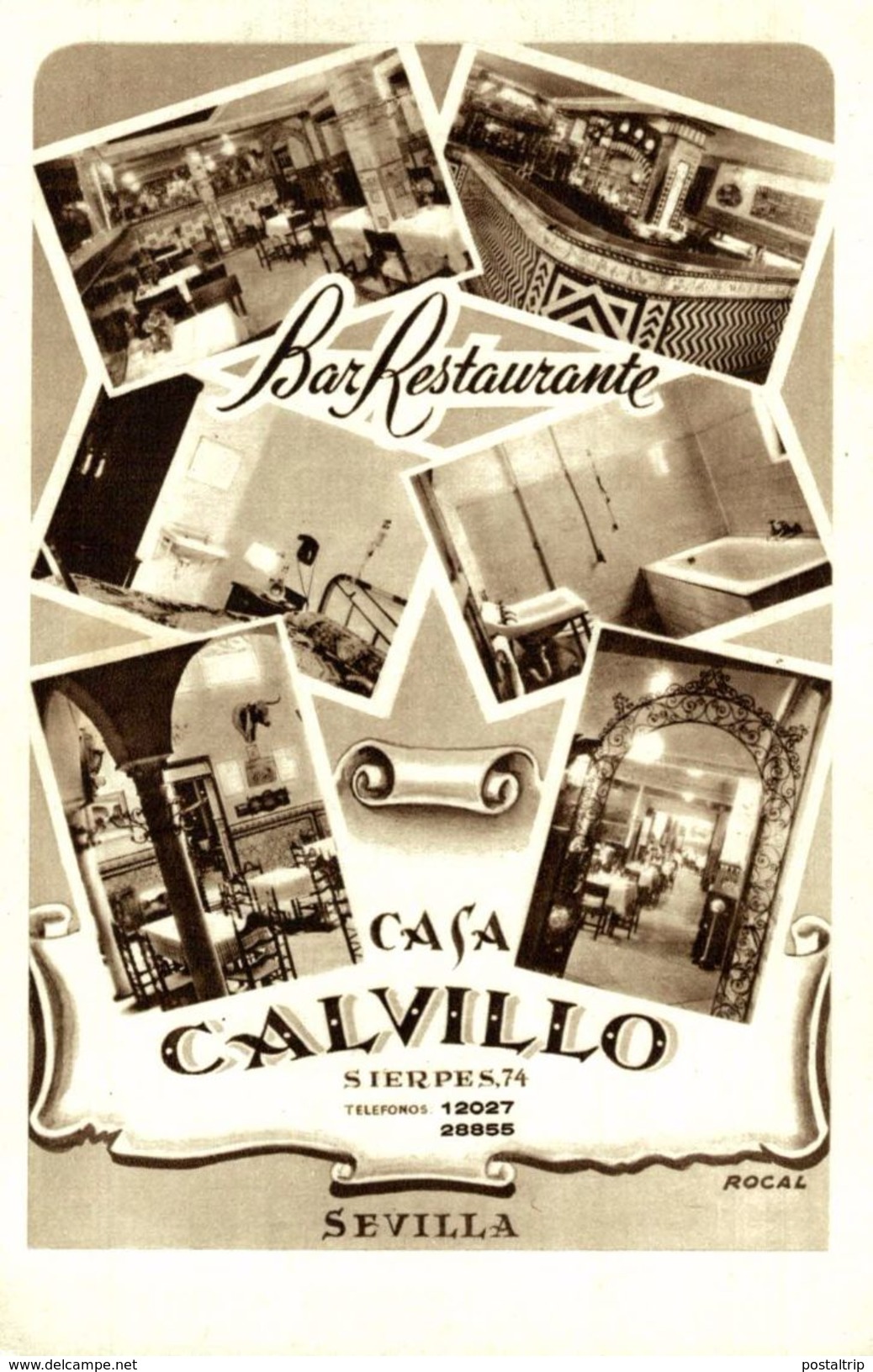 SEVILLA. BAR RESTAURANTE CASA CALVILLO - Sevilla