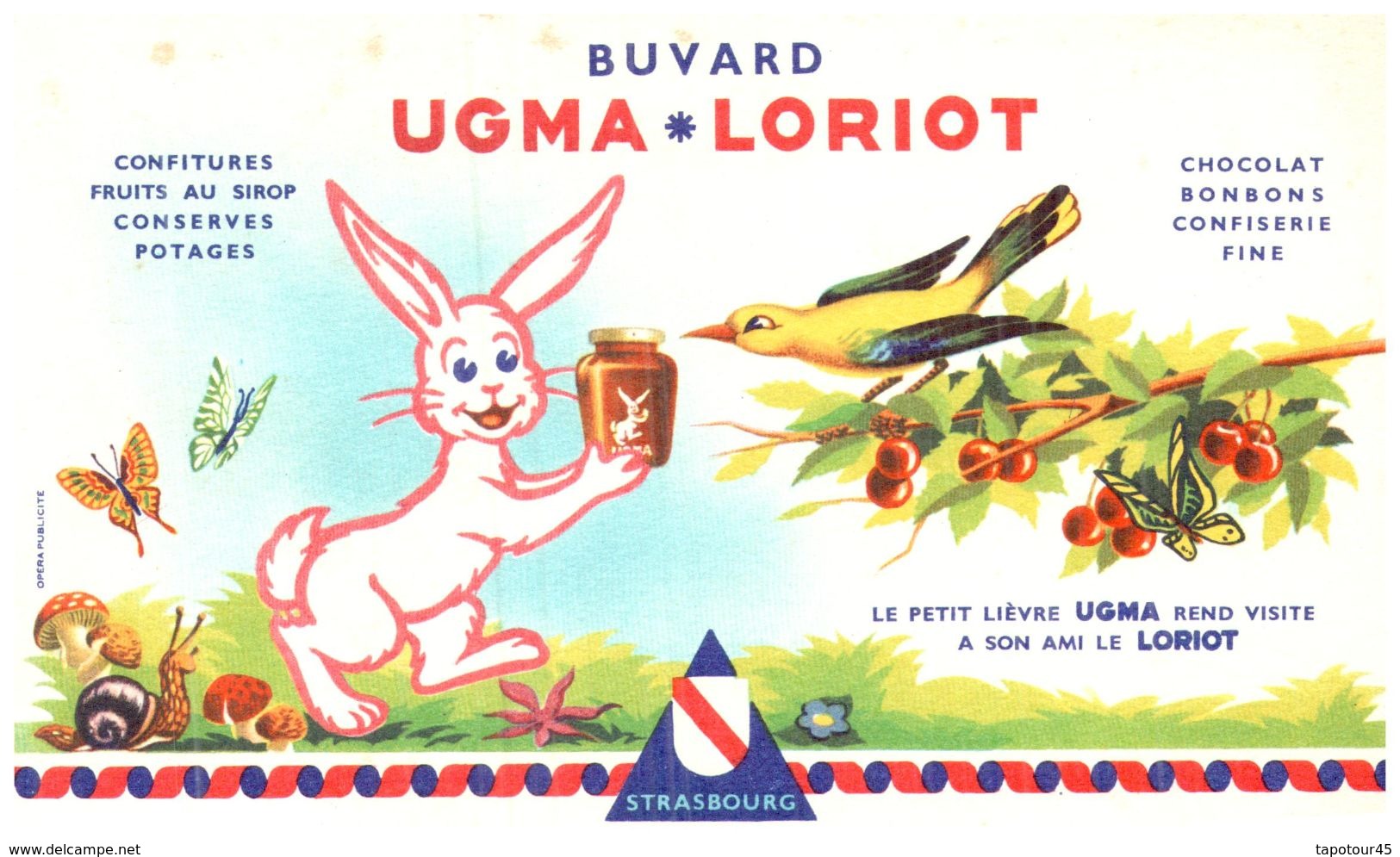 Co U L/Buvard Confiture Et Divers  "Ugma Loriot "   (Format 20 X 12) (N= 1) - Alimentos