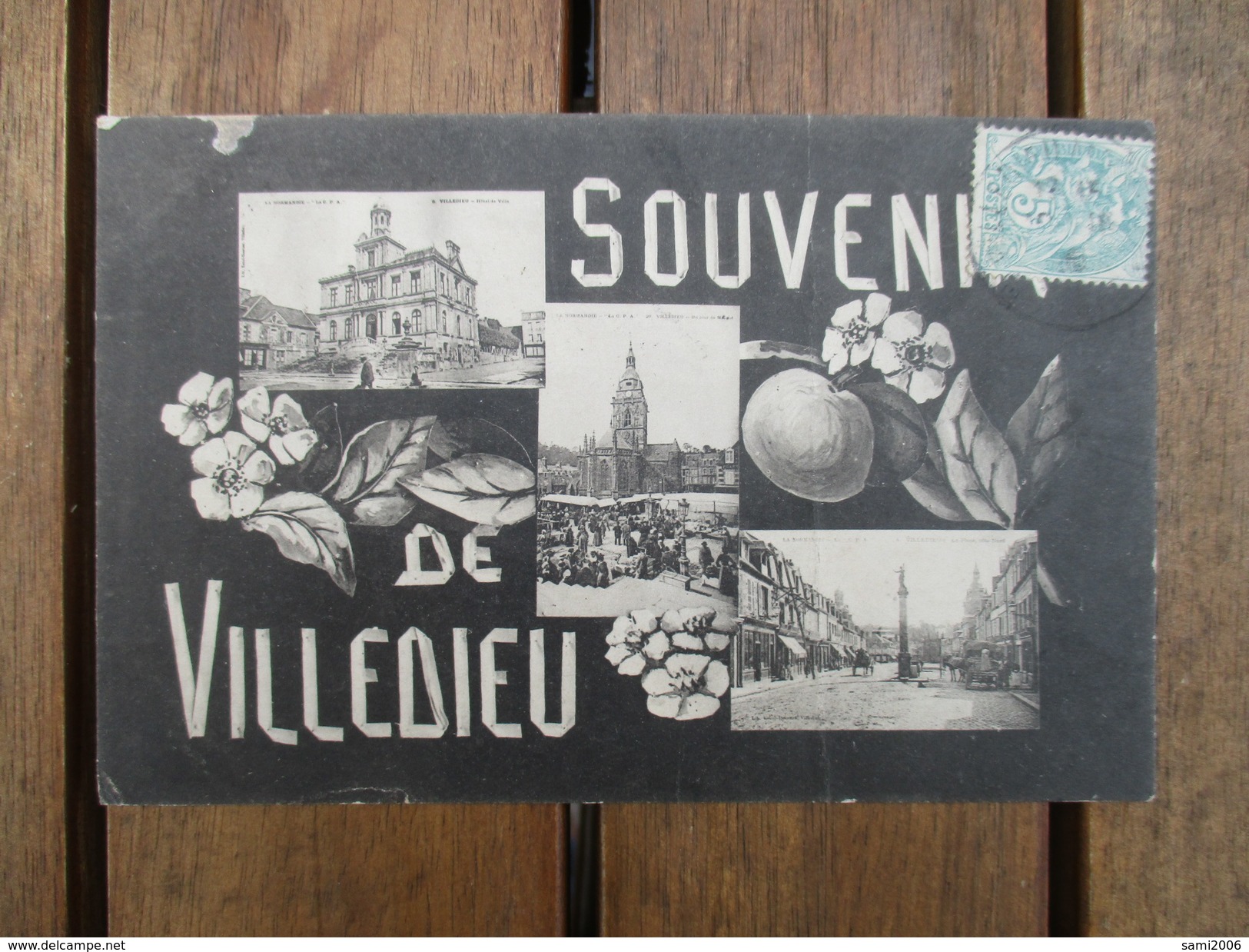 CPA 50 VILLEDIEU SOUVENIR FANTAISIE MULTI VUES - Villedieu