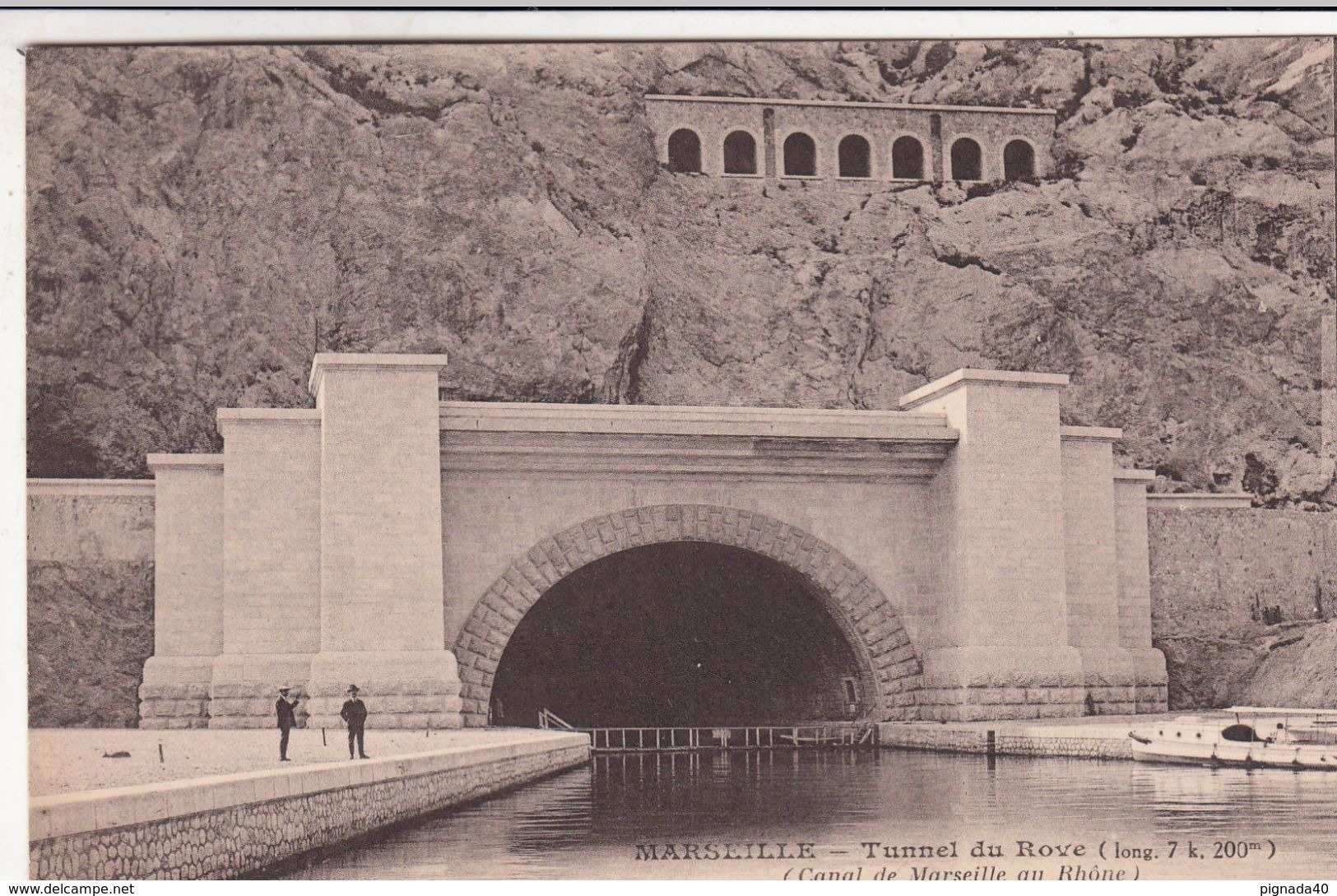 Cp , 13 , MARSEILLE , Tunnel Du Rove (long. 7, 200 Km), Canal De Marseille Au Rhône - Non Classés