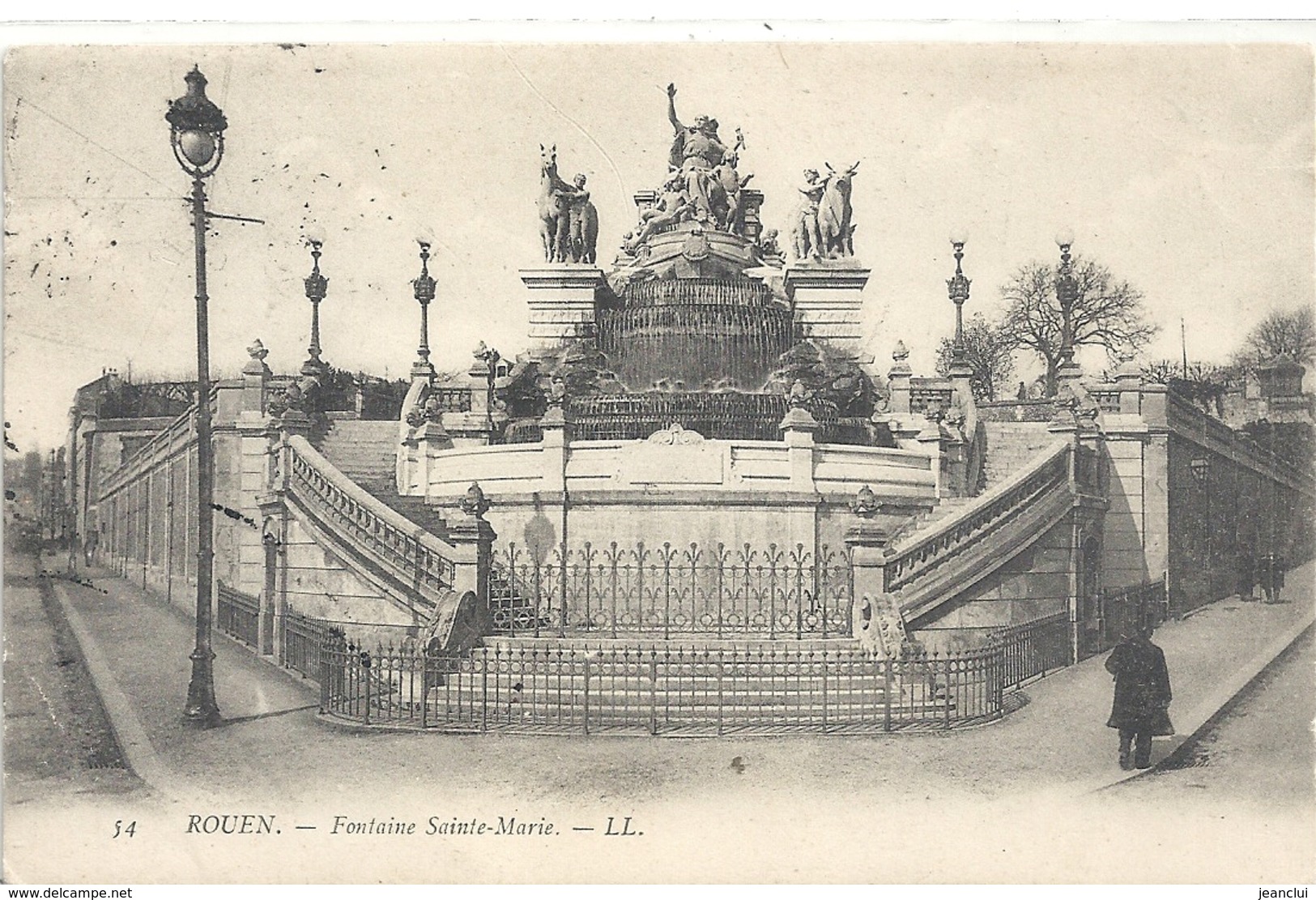 54. ROUEN . FONTAINE SAINTE-MARIE . AFFR AU VERSO. 2 SCANES - Rouen