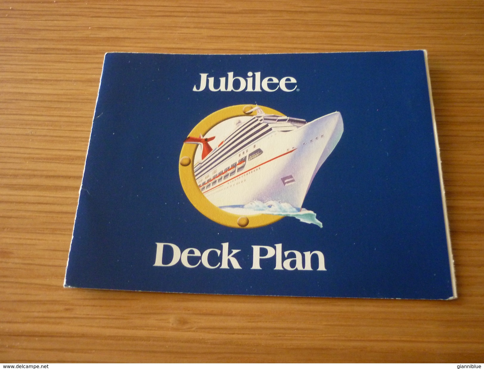Carnival Cruise Jubilee Ship Deck Plan Brochure Leaflet - Monde