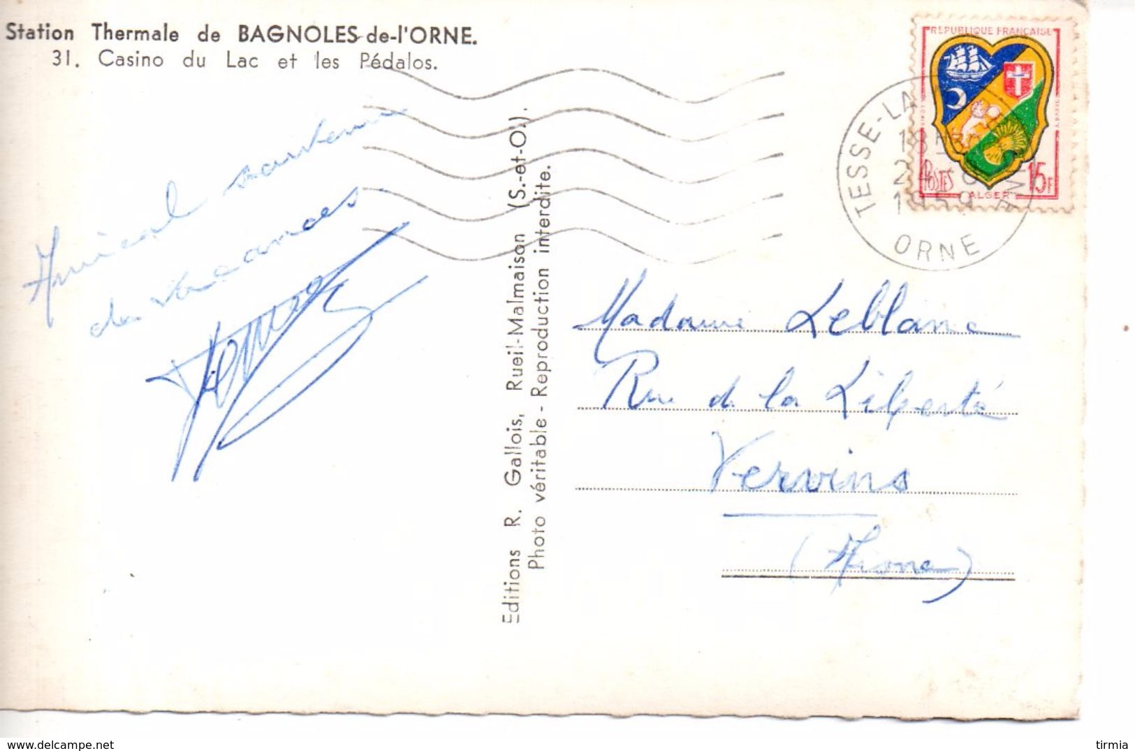 Station Thermale De Bagnoles-de-l'Orne - Casino Du Lac Et Les Pédalos -  1959 - Bagnoles De L'Orne