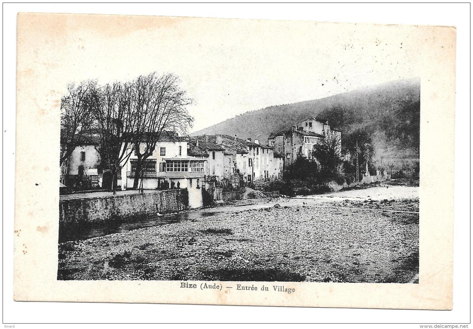 CPA...  BIZE....ENTREE DU VILLAGE......1934....TBE....SCAN.... - Autres & Non Classés