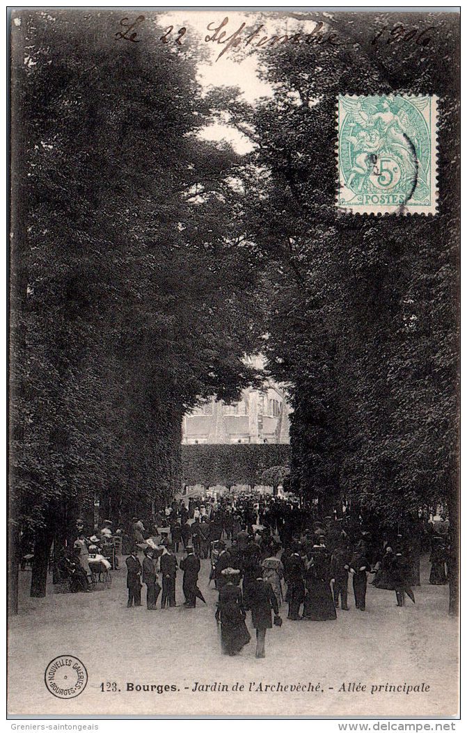 18 BOURGES - Jardin De L'archevêché, Allée Principale - Bourges