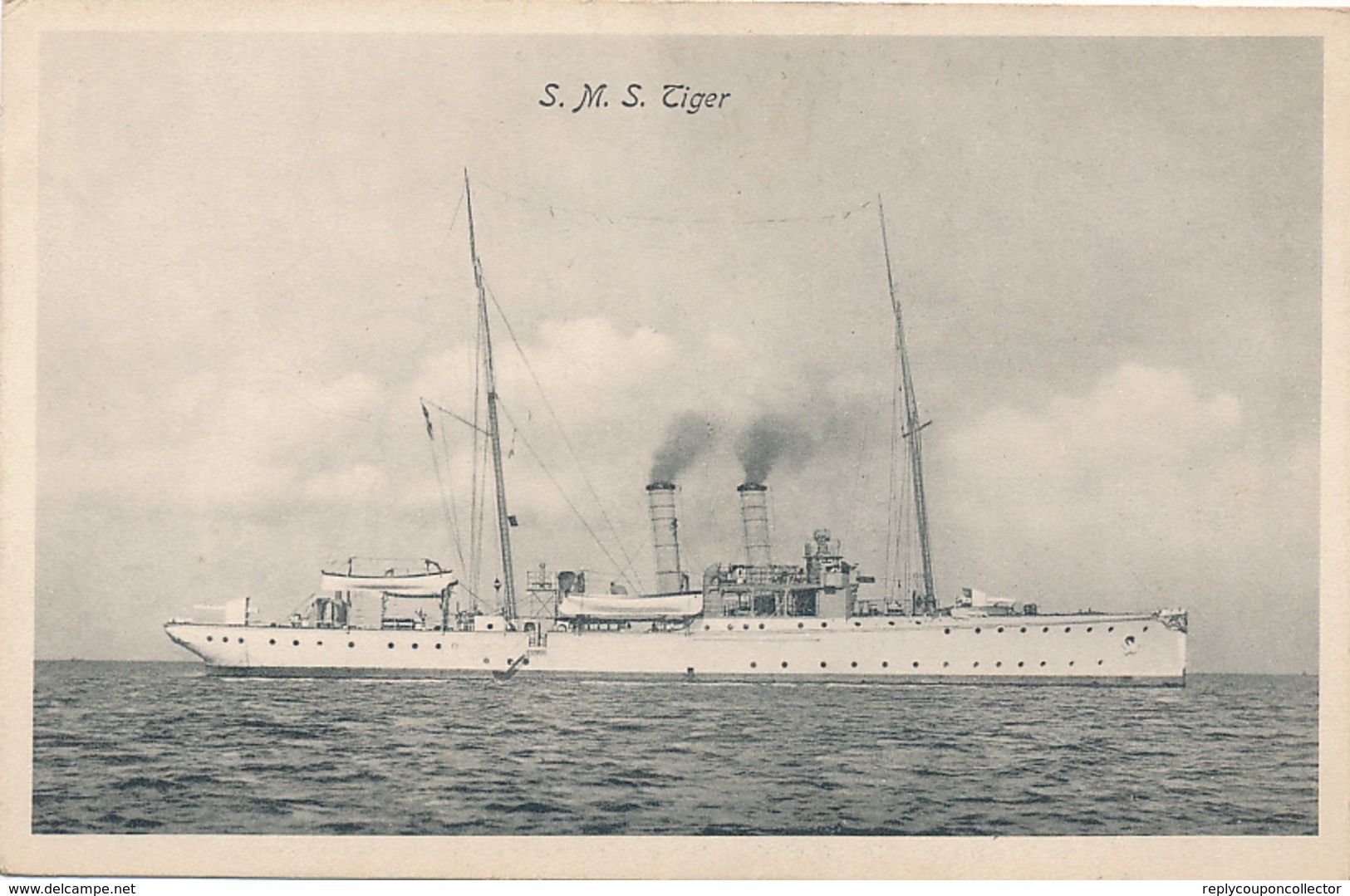 S.M.S. TIGER  - Kanonenboot , 1914 Vor Tsingtau Selbst Versenkt - Krieg