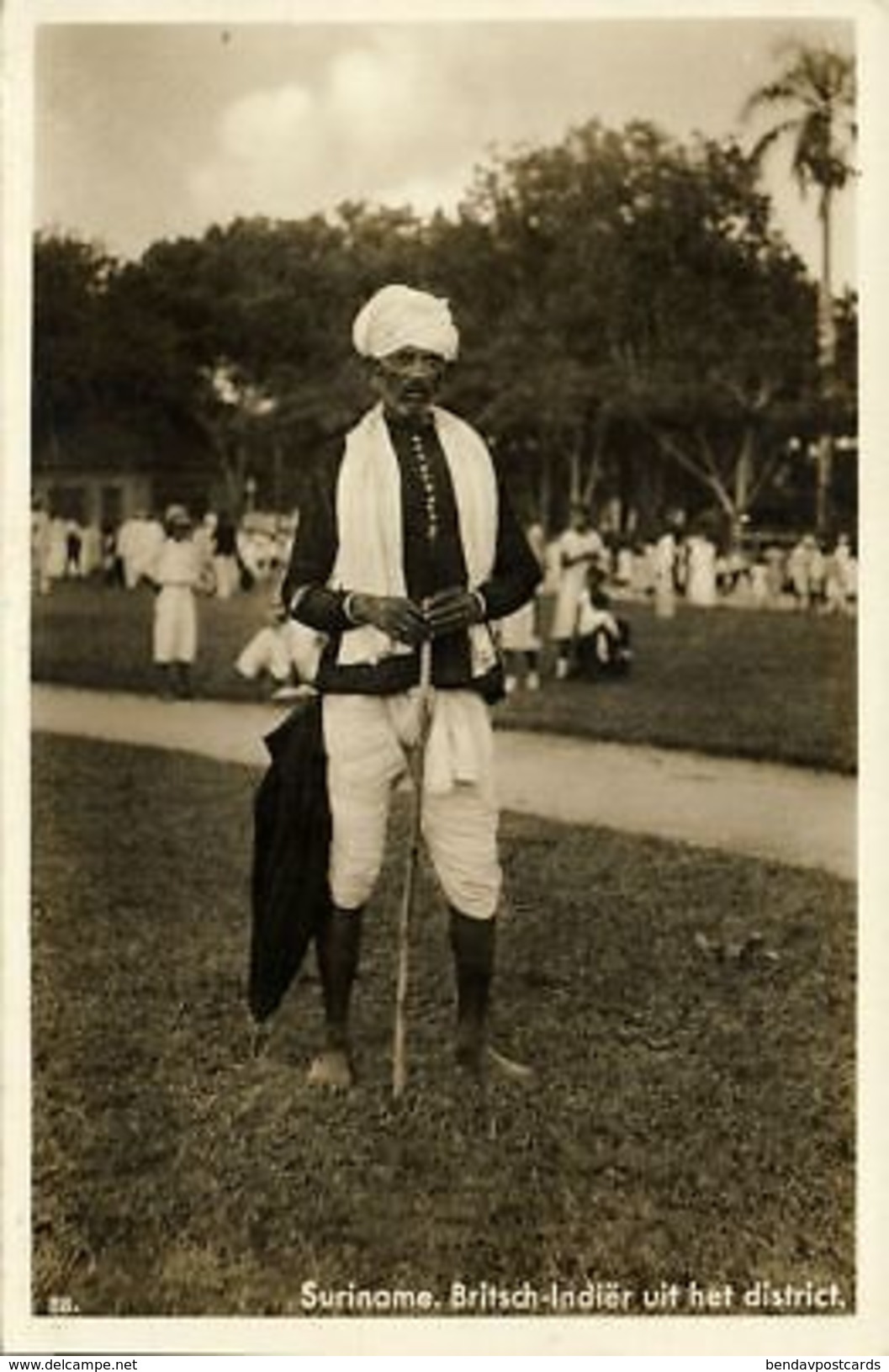 Suriname, PARAMARIBO, British Indian Male From The District (1920s) RPPC - Other & Unclassified