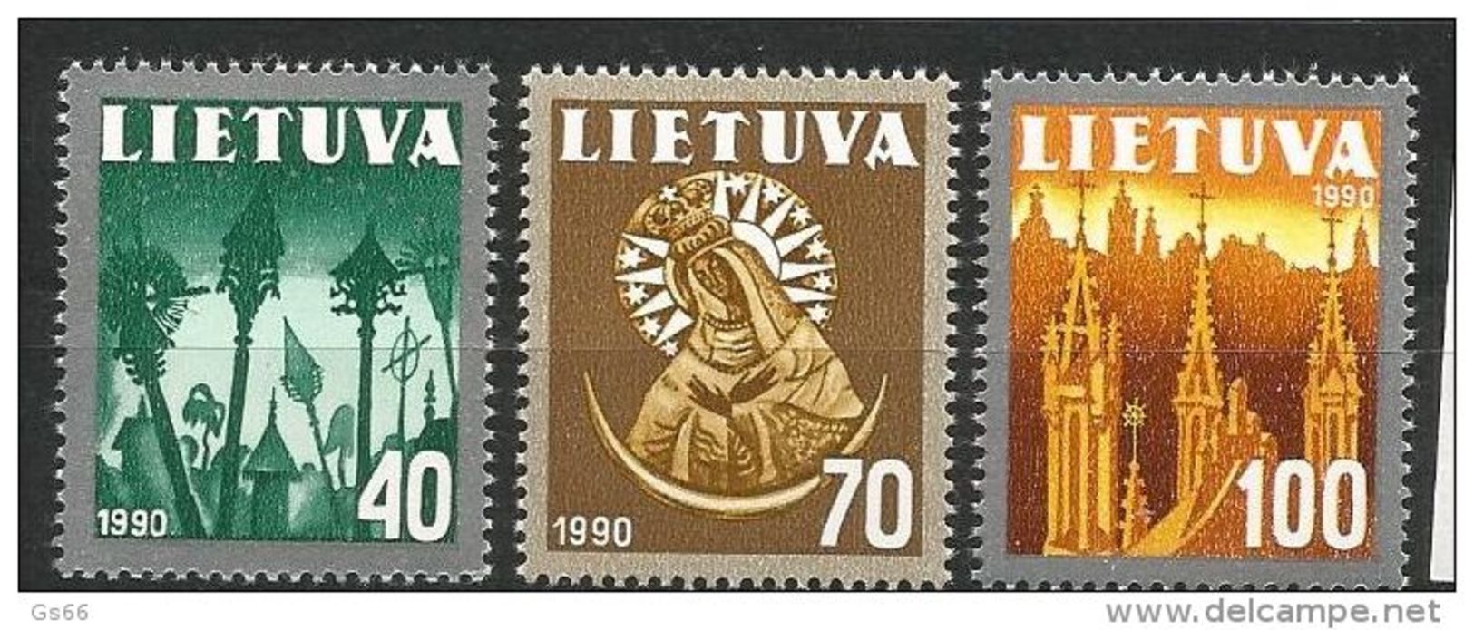 Litauen, 1991, 474/76, Freimarken:  Nationale Symbole, MNH ** - Lituania