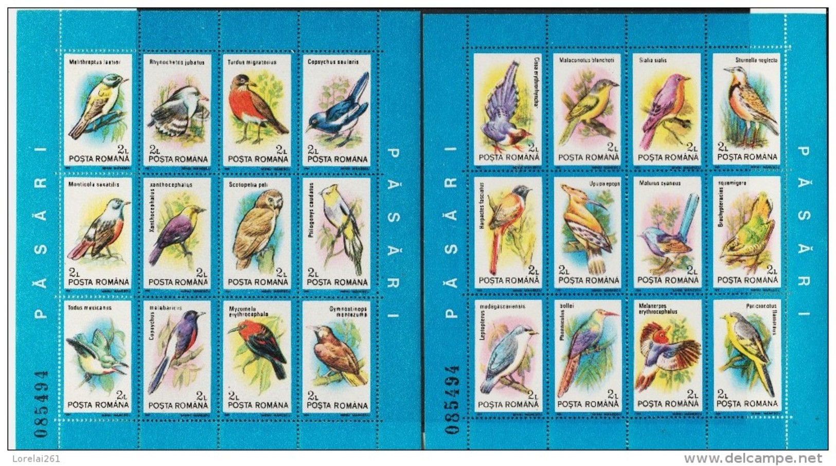 1991 -  Faune / Oiseaux  Mi No Block 265/266 Et Yv No Bf 211/212 MNH - Nuevos