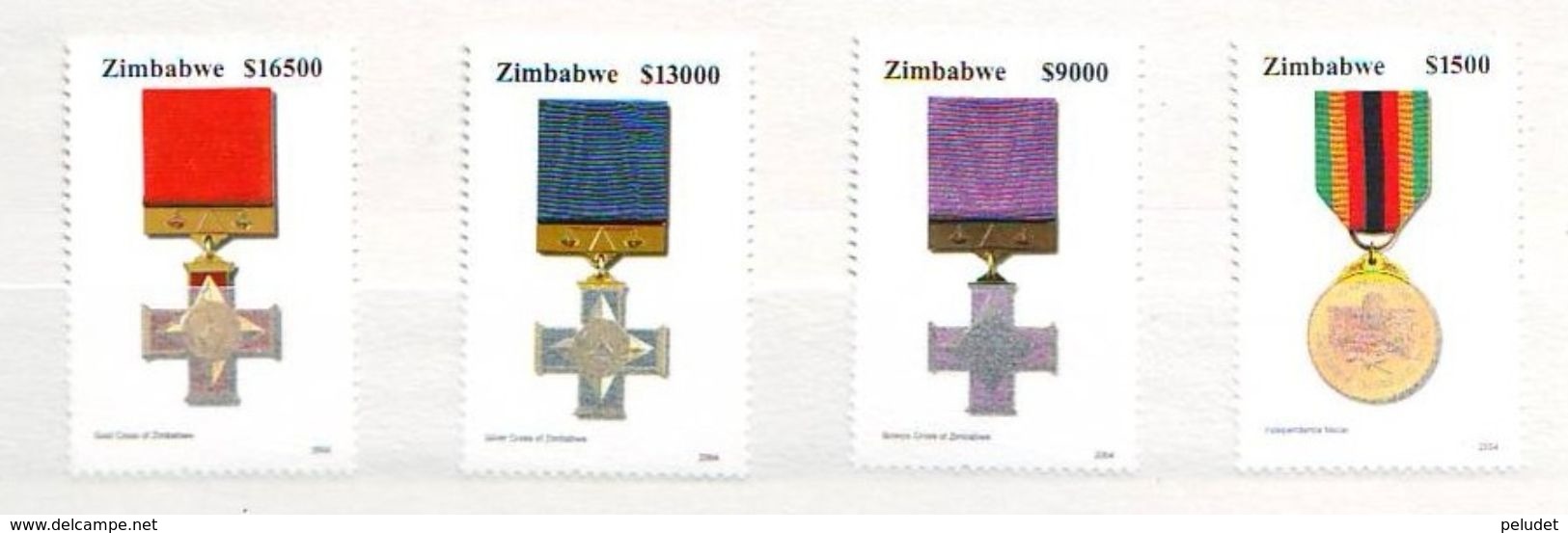 Zimbabwe 2004 Histoire Des Médailles Du .... 4 V ** Mi 778-81, Sn 959-62, Yt 530-33, Sg 1128-31 - Zimbabwe (1980-...)