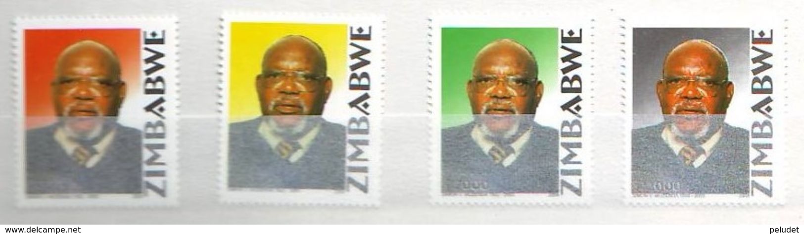 Zimbabwe 2004 The 1st Anniversary Of The Death Of Simon Vengai Muzenda (Co-Vice President), 1922-2003 4 V. Mint ** - Zimbabwe (1980-...)