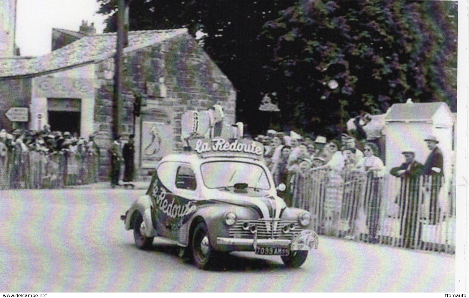 Renault 4CV Publicité La Redoute  -  Tour De France 1950  -  CPM - Voitures De Tourisme