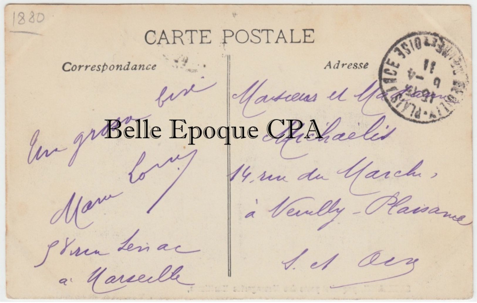 13 - MARSEILLE - SAGHALIEN - Paquebot-poste Des Messageries Maritimes +++ Sasns éditeur +++ 1911 +++ RARE - Non Classés