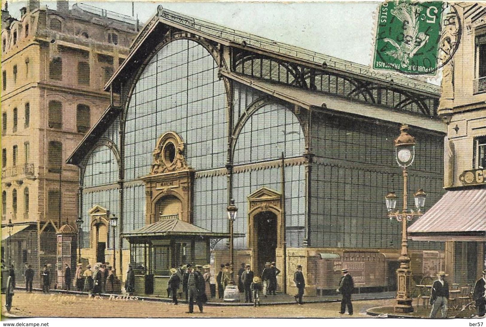 CPA Animée En Couleurs De 1914 : Lyon (69) - Les Halles - Lyon 3