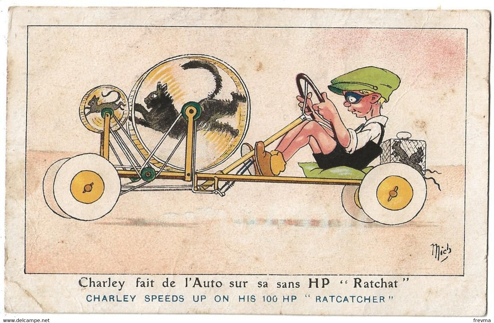 Illustrateur Mich Charley Fait De L'auto Sur Sa Sans HP Ratchat - Mich