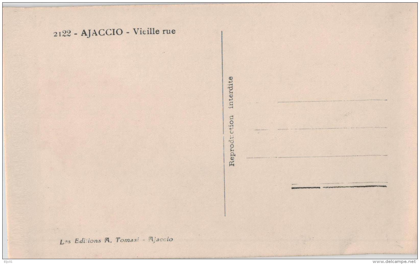 CPA AJACCIO   @ VIEILLE RUE @ - Autres & Non Classés