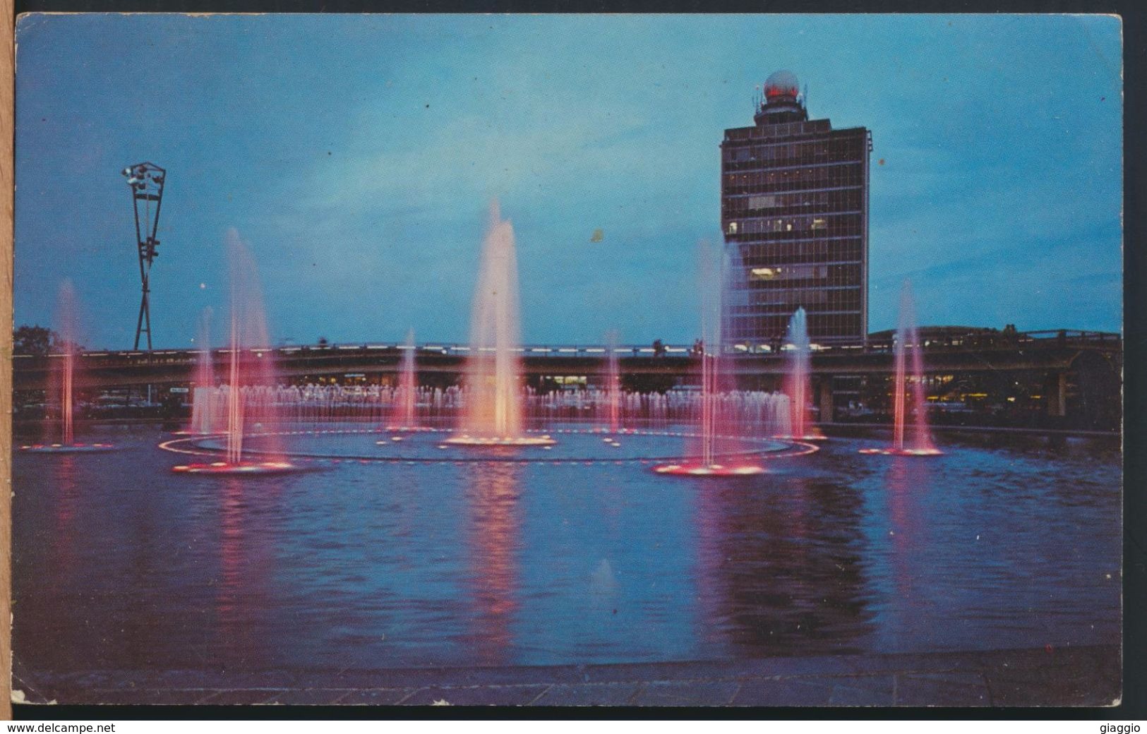 °°° 9328 - USA - NY - NEW YORK - KENNEDY INTERNATIONAL AIRPORT FOUNTAIN - 1970 With Stamps °°° - Trasporti