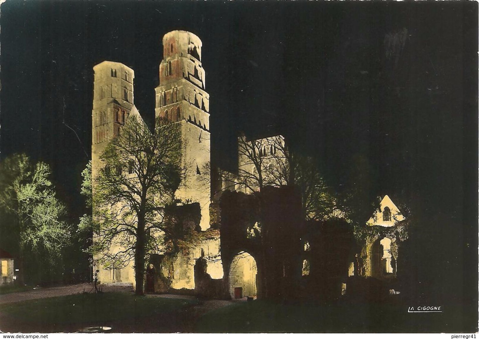 CPA-1955-76-JUMIEGES-ABBAYE-ILLUMINATIONS RUINES -TBE-Edit La Cigogne - Jumieges