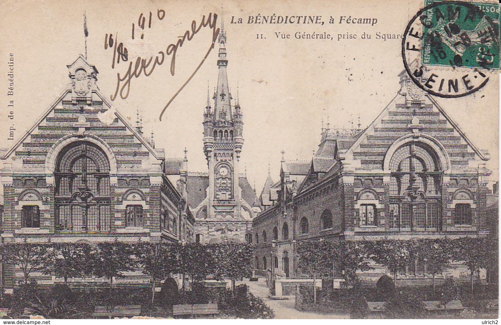 CPA Fécamp - Le Bénédictine - Vue Générale, Prise Du Square - 1910 (31052) - Fécamp