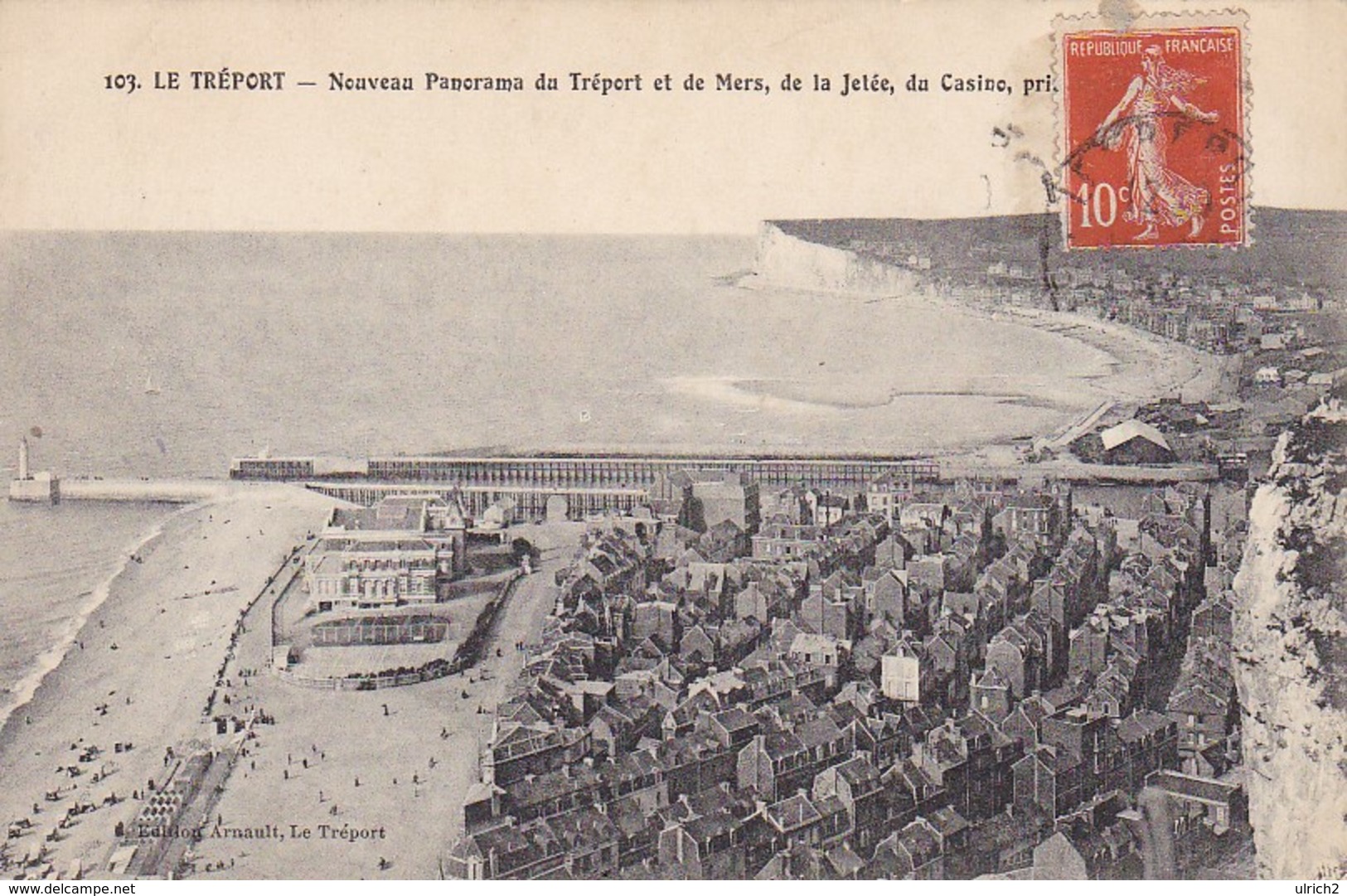 CPA Le Tréport - Nouveau Panorama Da Tréport Et De Mers, De La Jetée, Du Casino (31056) - Le Treport