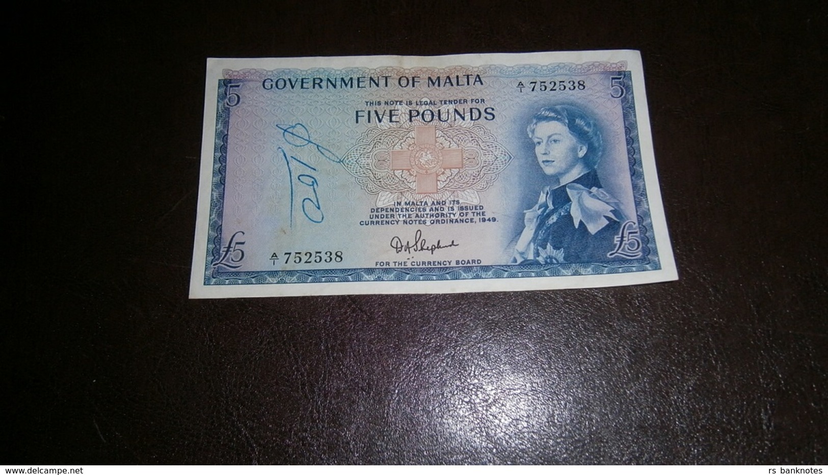 MALTA 5 POUNDS L.1949(1961) - Malta