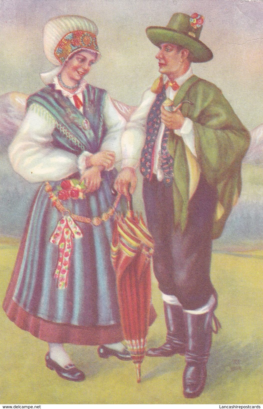 Postcard Slovenian National Costume   My Ref B22002 - Slovenia