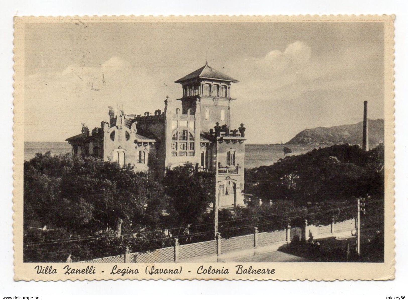 Italie--LEGINO--Colonia Balneare Commiss.Ministero Interni-Villa Zanelli--cachets -timbre-griffe Linéaire De La Colonie - Other & Unclassified