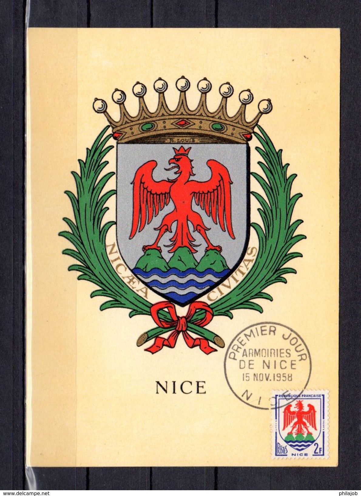 " NICE " Sur Carte Maximum De 1958. N° YT 1184. Voir Les 2 Scans. CM - 1950-1959