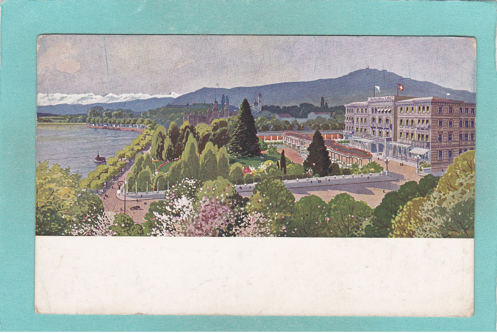 Old Postcard Of Baur Au Lac,Zurich, Zurich, Switzerland,V22. - Zürich