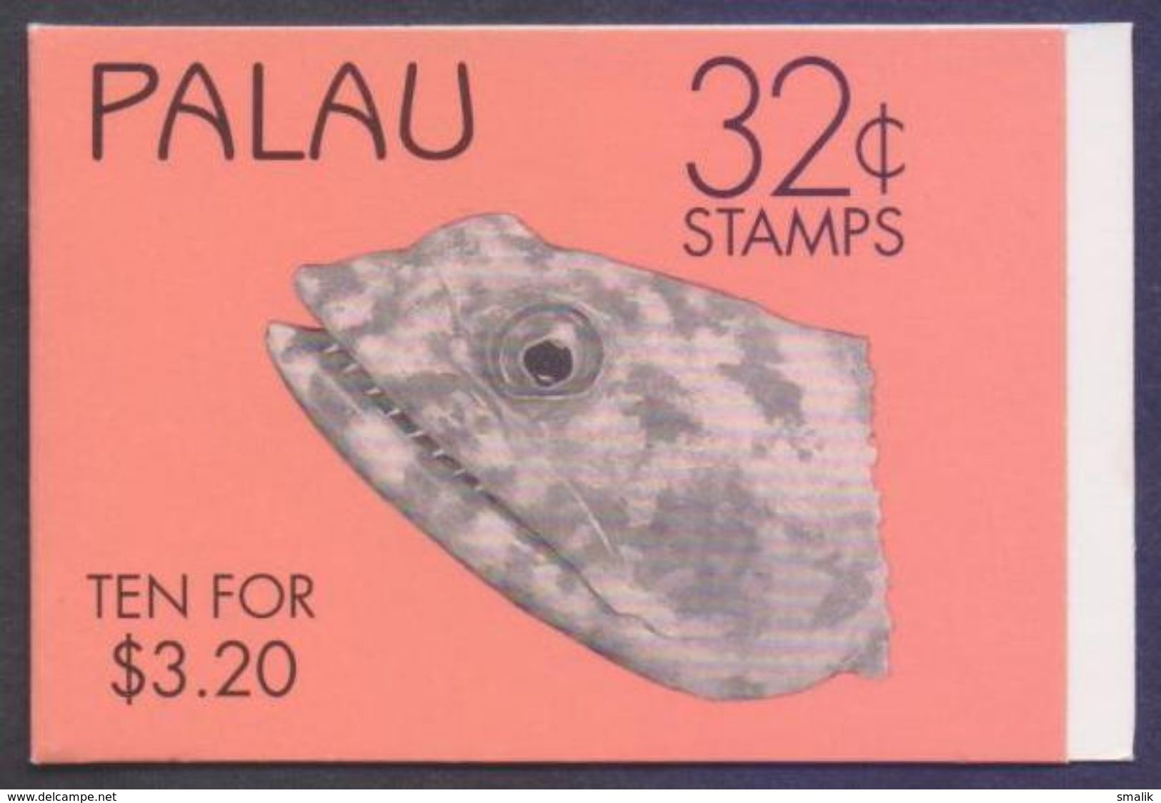 Republic Of PALAU 1995 - MNH Complete Booklet On REEF Fishes, 10 Stamps Of 32c - Palau