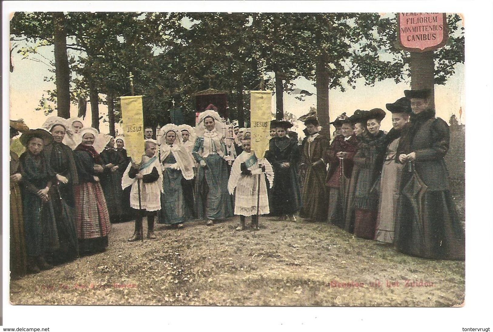 Groeten Uit Het Zuiden. Processie.Jos. Nuss.Grootrondstempel Arnhem-Breda VI - Autres & Non Classés