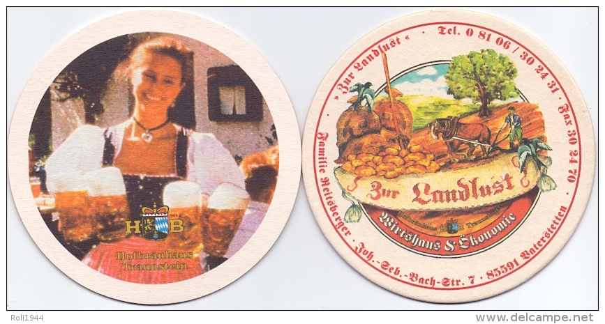 #D168-281 Viltje Hofbrauhaus Traunstein - Beer Mats