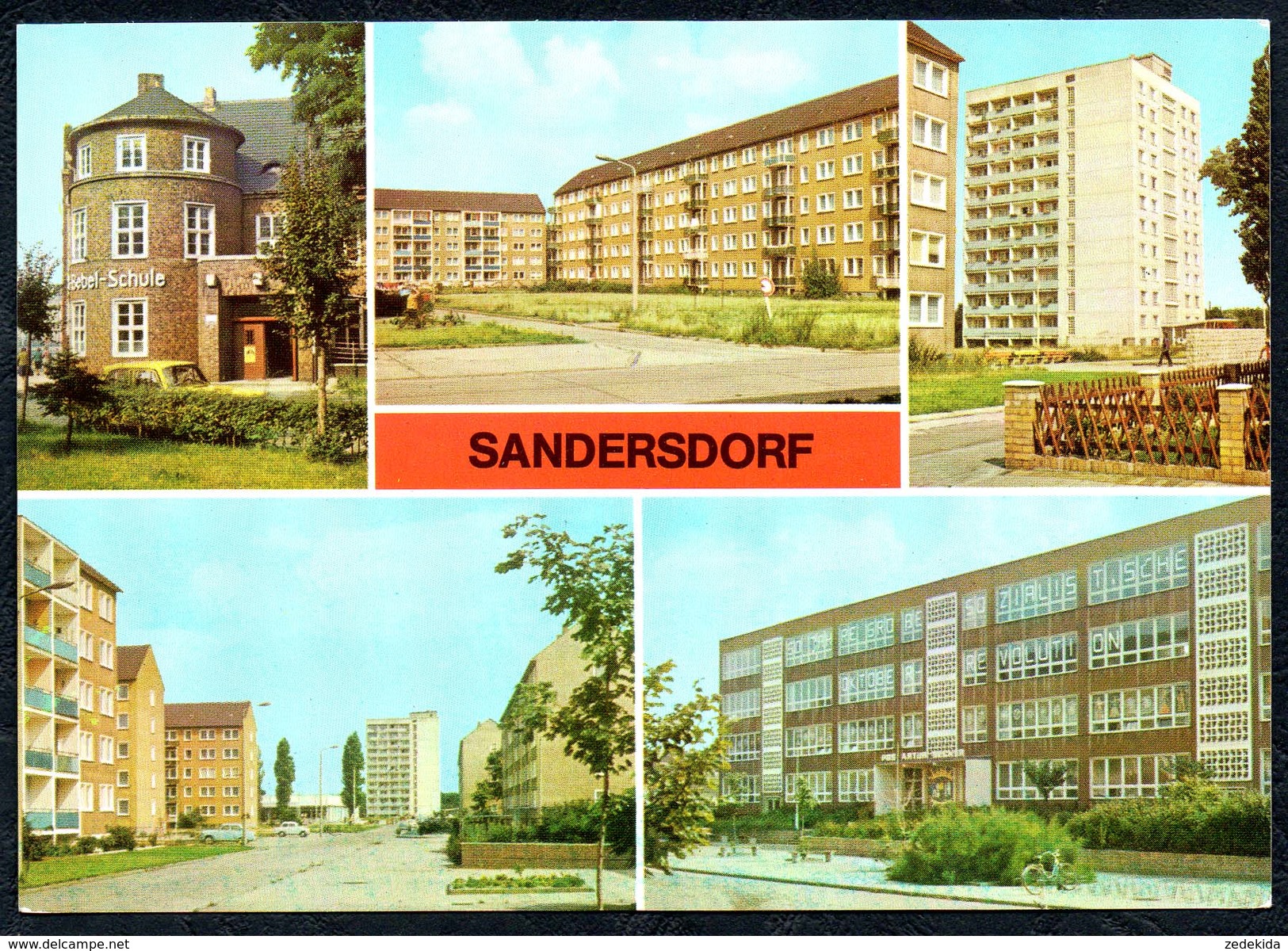 A7744 - Alte MBK Ansichtskarte - Sandersdorf Kr. Bitterfeld - Neubauten Neubaugebiet - Kober - Bitterfeld