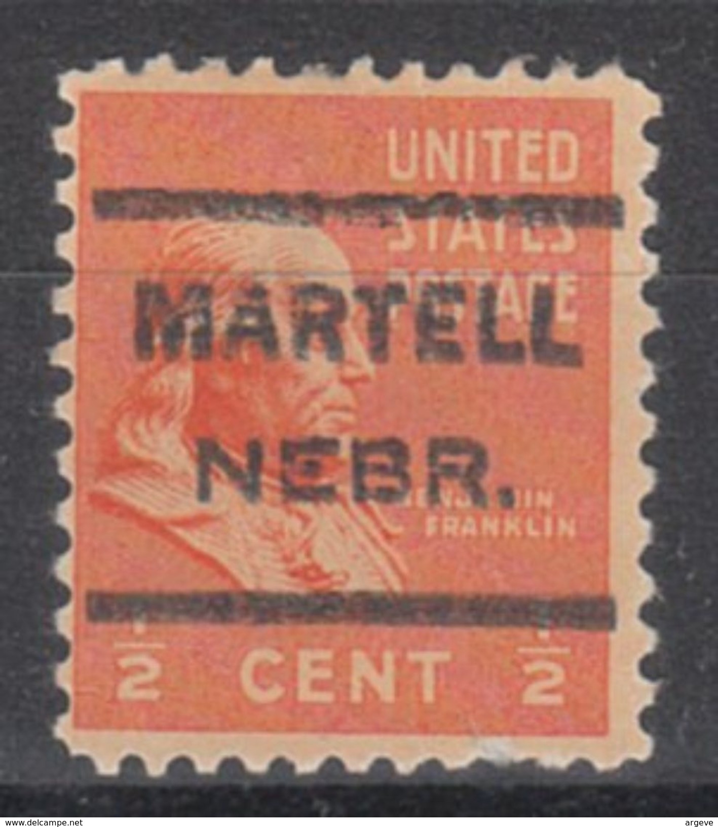 USA Precancel Vorausentwertung Preo, Locals Nebraska, Martell 621, Stamp Defect - Vorausentwertungen