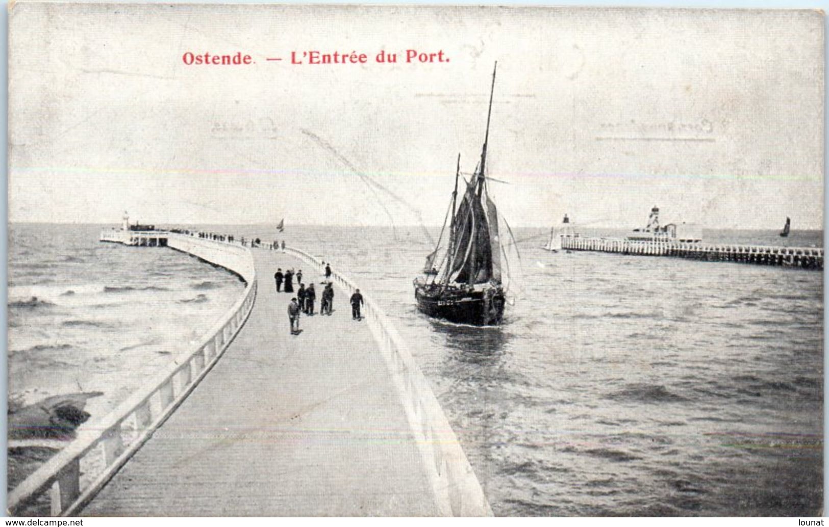 OSTENDE - L'entrée Du Port (voilier) - Oostende