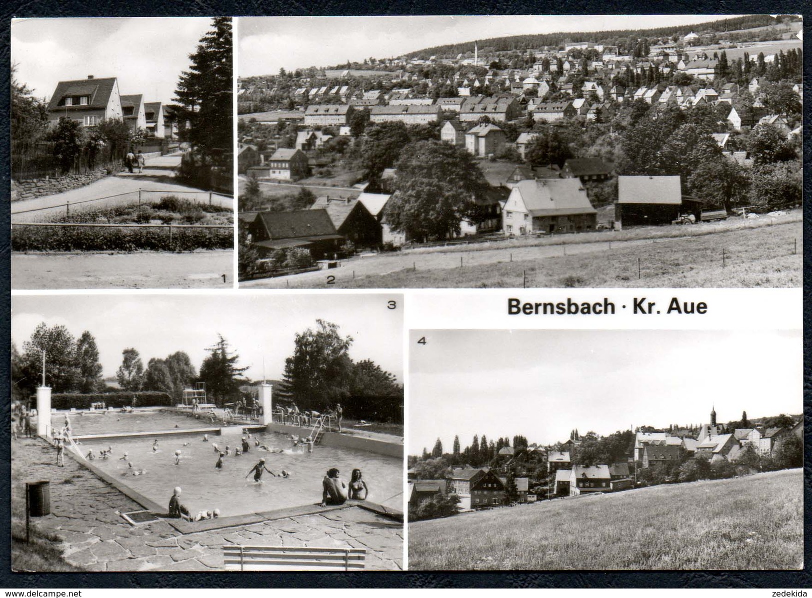 A7761 - Alte MBK Ansichtskarte - Bernsbach Kr. Aue - Freibad - Karpf TOP - Bernsbach