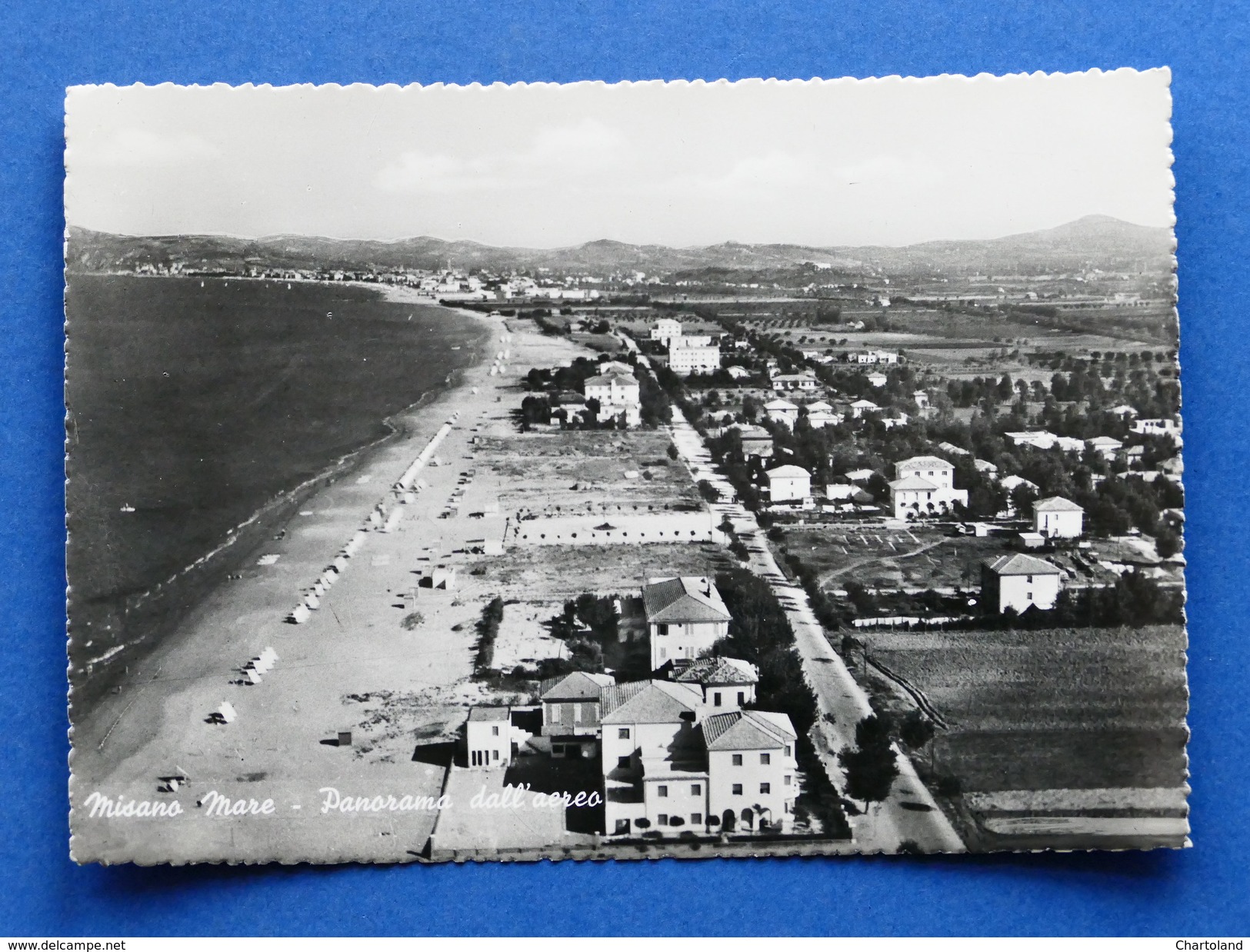 Cartolina Misano Mare - Panorama Dall'aereo - 1955 - Rimini