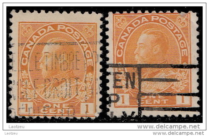 Canada 1918. ~ YT 108 Par 2 - 1 C. George V - Used Stamps