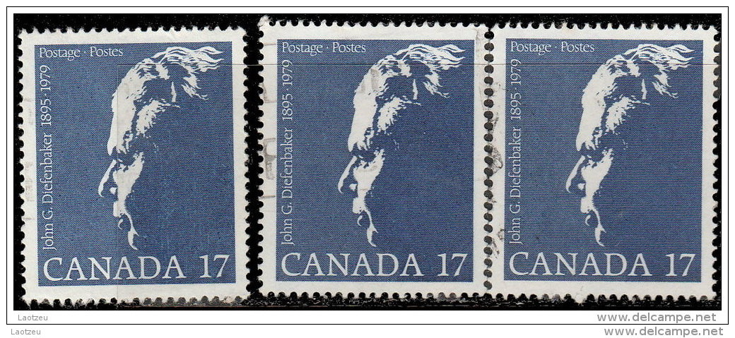 Canada 1980. ~ YT 738 Par 3 - John G. Diefenbaker. 1er Ministre - Used Stamps