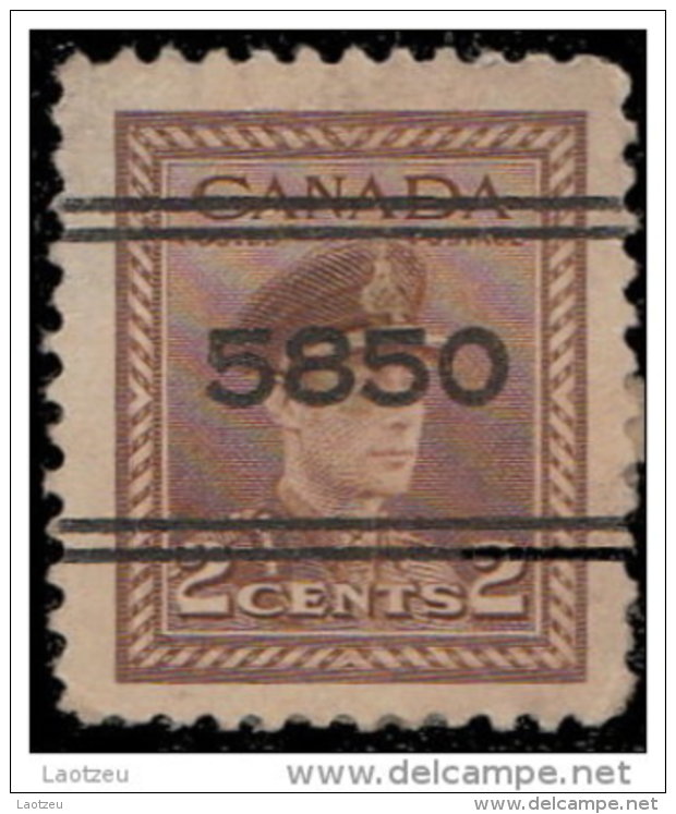 Canada Préoblitéré 1943. ~ 3 C. George VI Aviation (5850) - Precancels