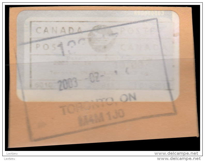 Canada. Distributeur 2003. ~ - Stamped Labels (ATM) - Stic'n'Tic