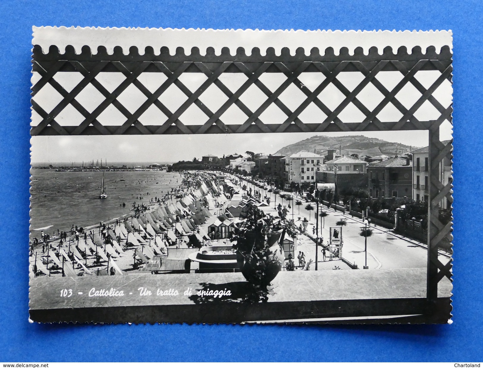 Cartolina Cattolica - Un Tratto Di Spiaggia - 1953 - Rimini