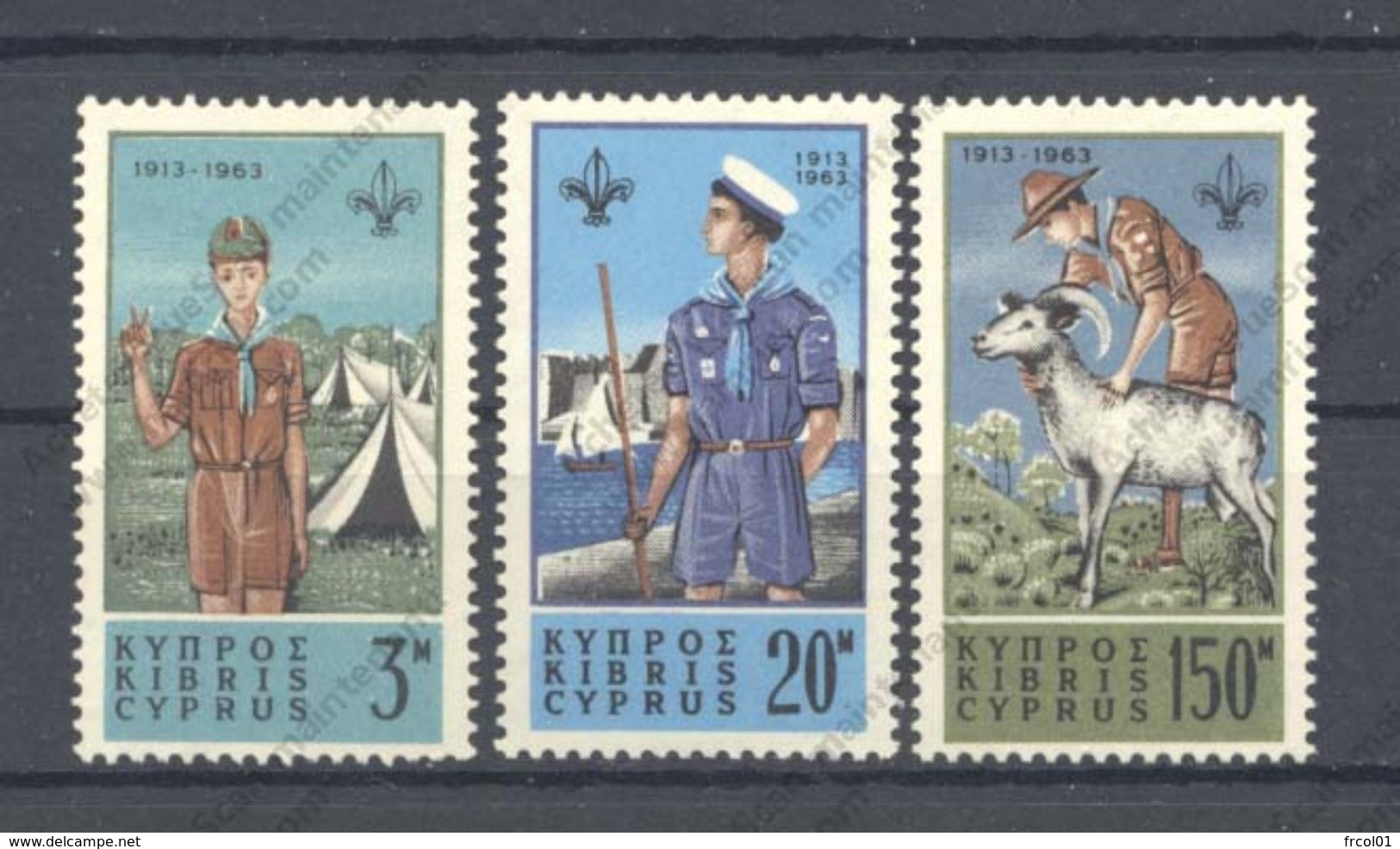 Chypre, Yvert 212/214, Scott 224/226, SG 229/231, MNH - Ungebraucht