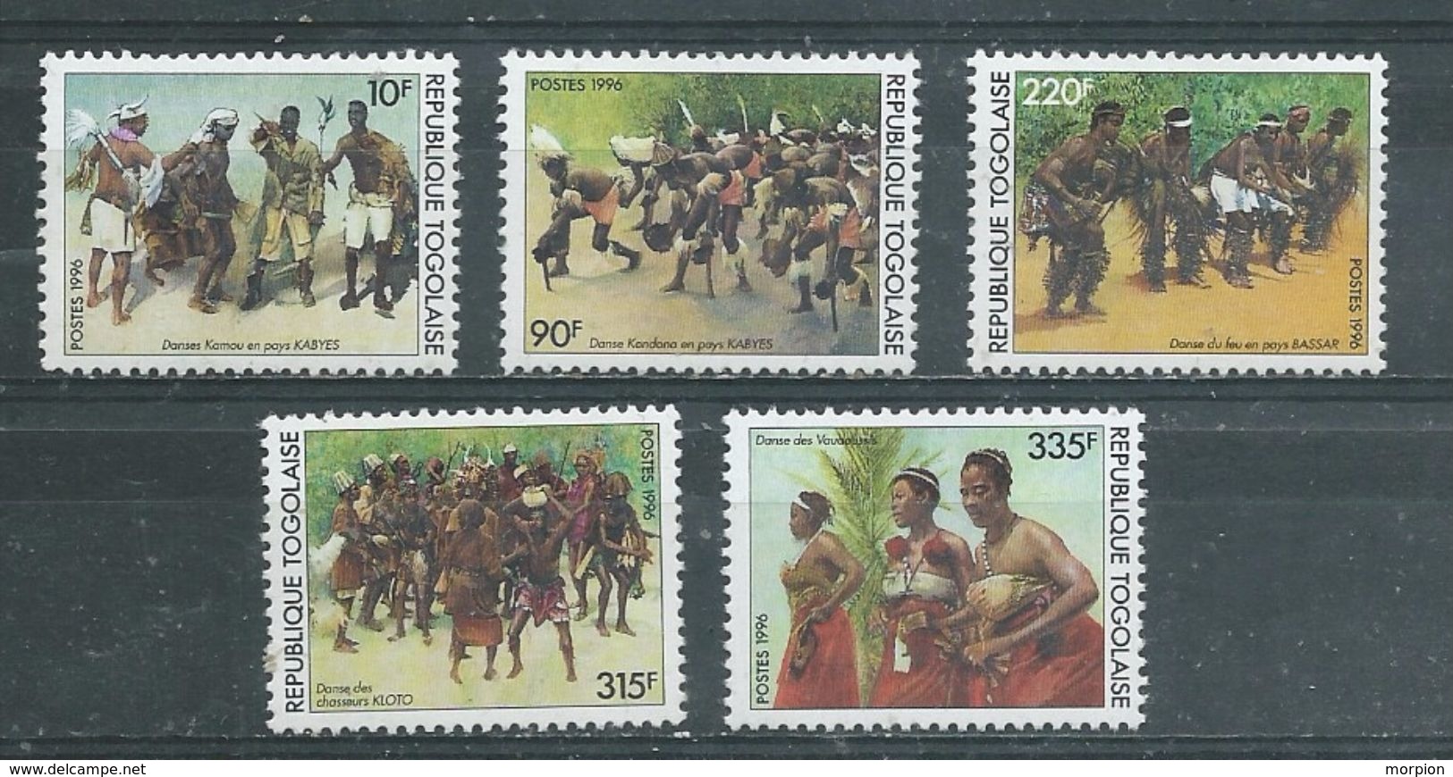 TOGO  Yvert  N°1499 à 1503 **  SERIE COMPLETE  Danses Traditionnelles - Tanz