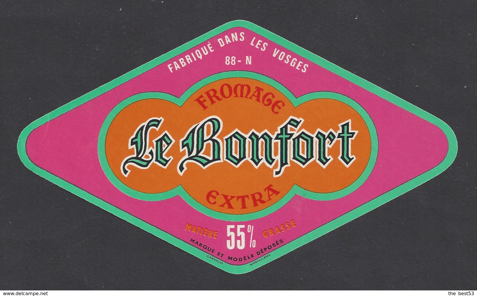 Etiquette De Fromage   -  Le Bonfort -  Laiterie Paul Jaillon Fro Blanc  à  Oëlleville   (88 N ) - Fromage