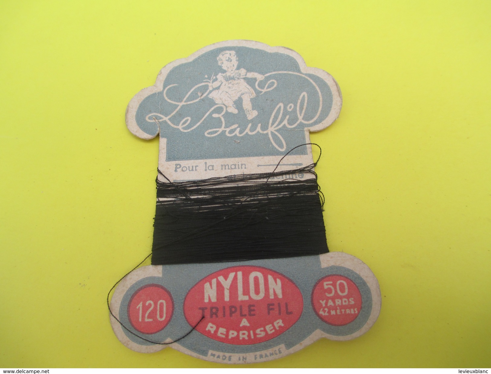 Mercerie/Carton Présentoir/Le Baufil/Nylon/Triplefil/à Repriser/St Patrick/Spécial Pour Bas Nylon /Vers1940-1960   MER55 - Autres & Non Classés