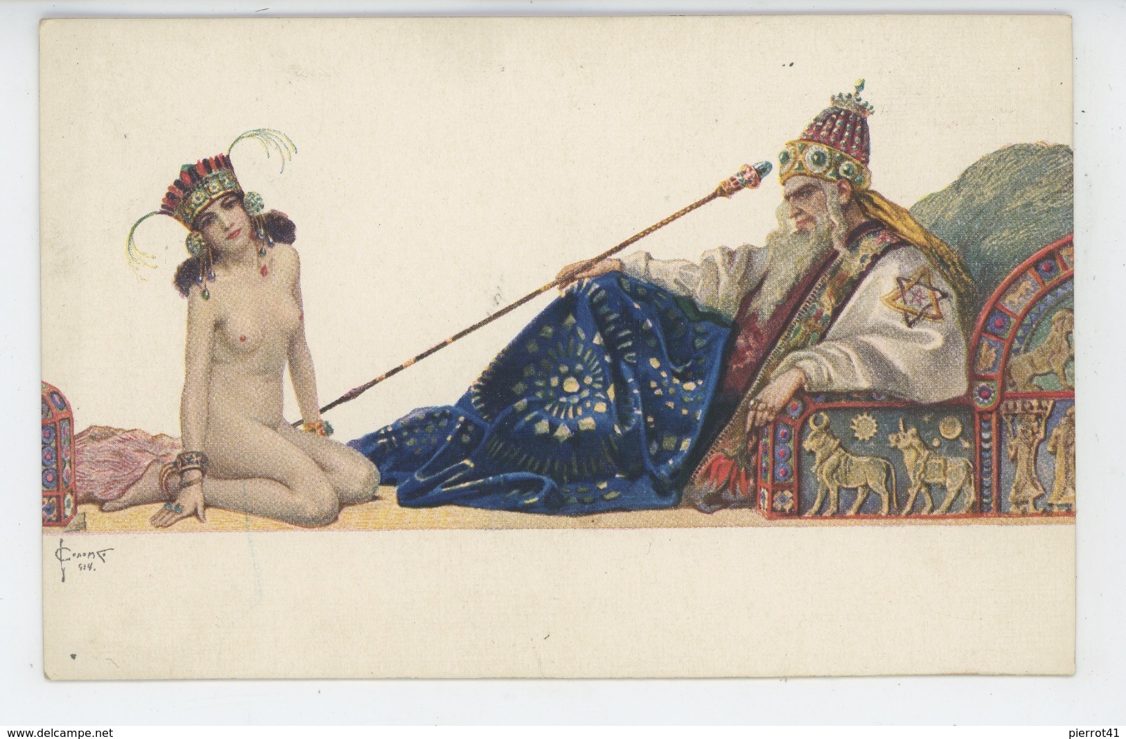 RUSSIE - RUSSIA - TABLEAUX - "LA FAVORITE " (femme Nue )  Par SOLOMKO - Edit. LAPINA - Solomko, S.