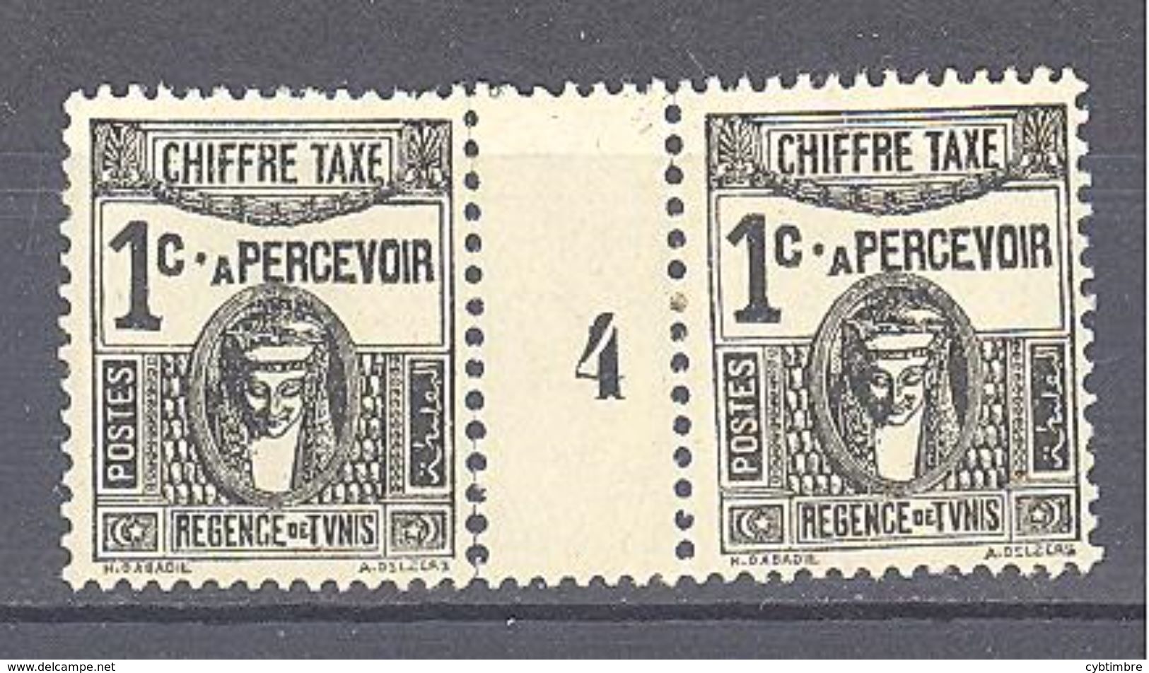 Tunisie: Yvert Taxe N° 37**; MNH; Millésime 4 - Postage Due